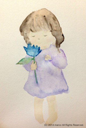 青い花